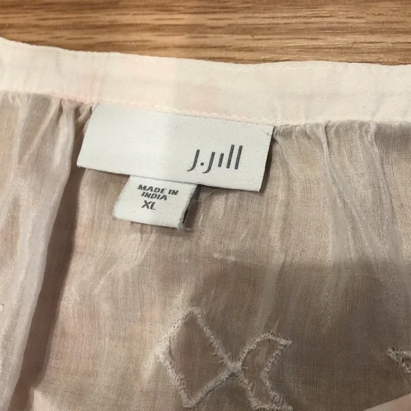 Preowned women’s JJill  sheer blouse XL Nice - Picture 3 of 9